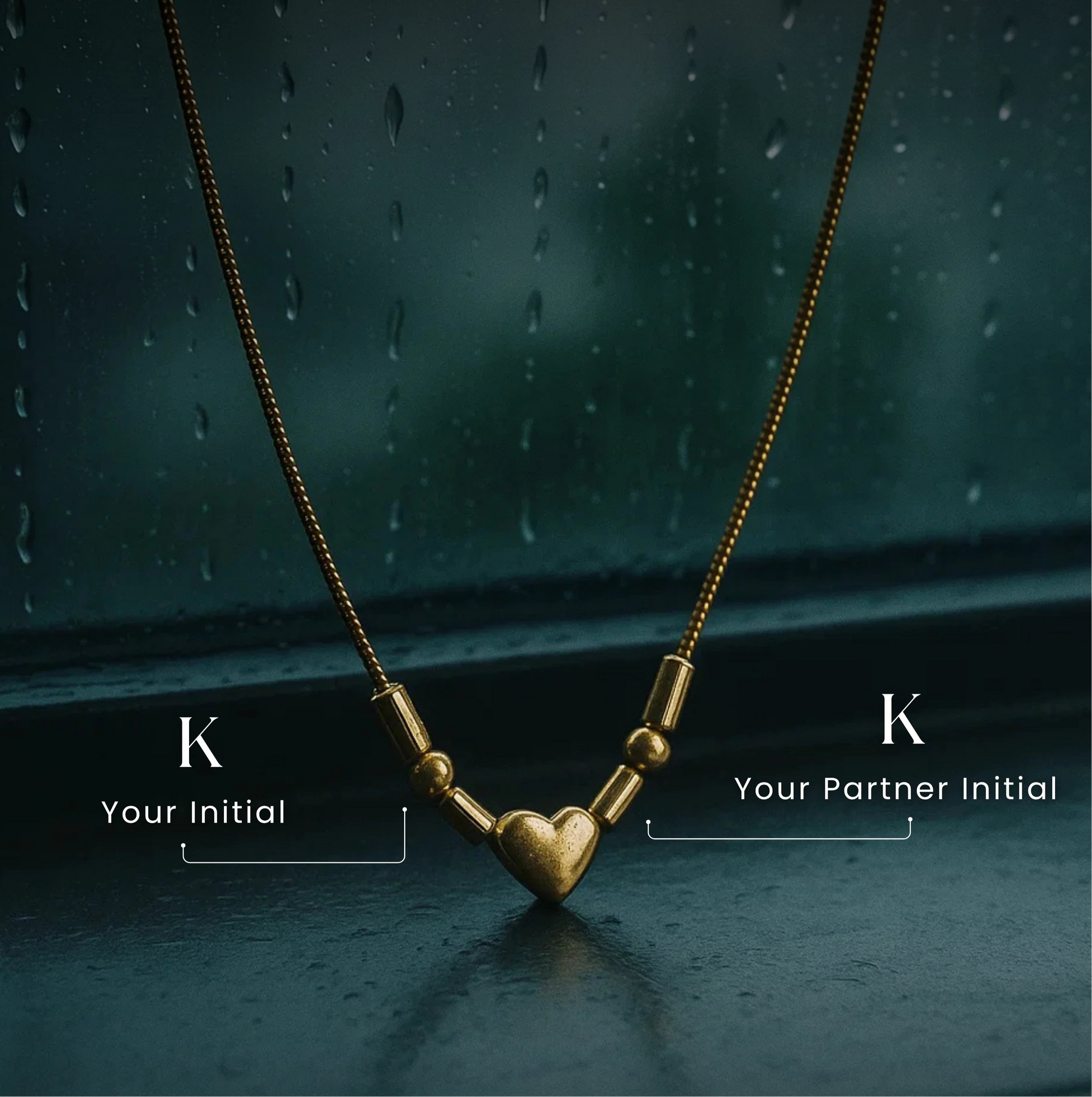 Couple Initial: Morse Code Necklace