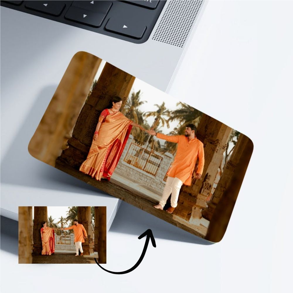 Distance Map Photo Wallet Card