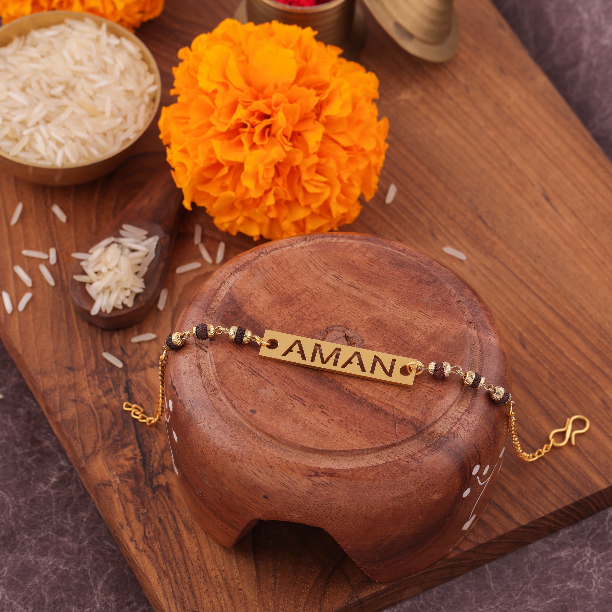 Personalized Rakhi With Inside Cutting Name