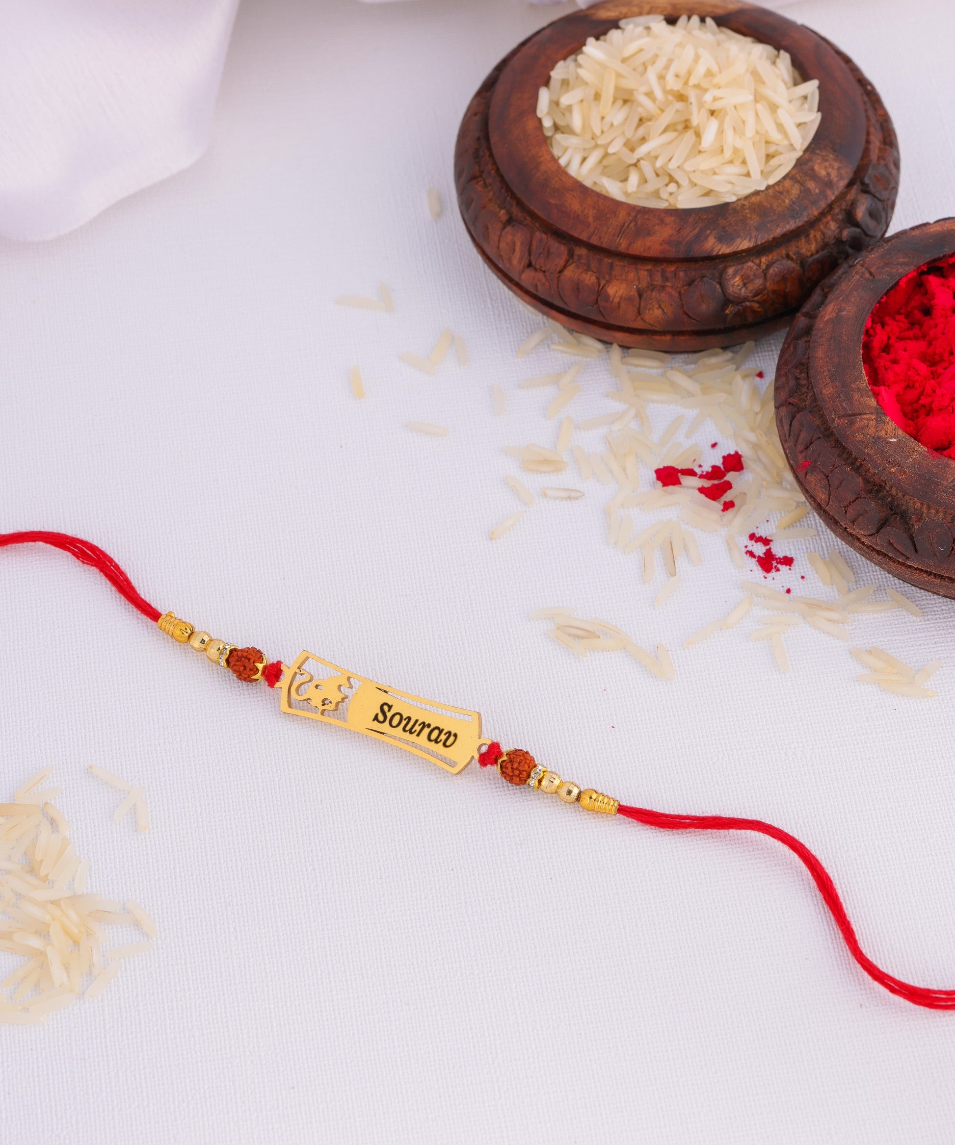 Traditional Rakhi For Raksha Bandhan With Customized Name
