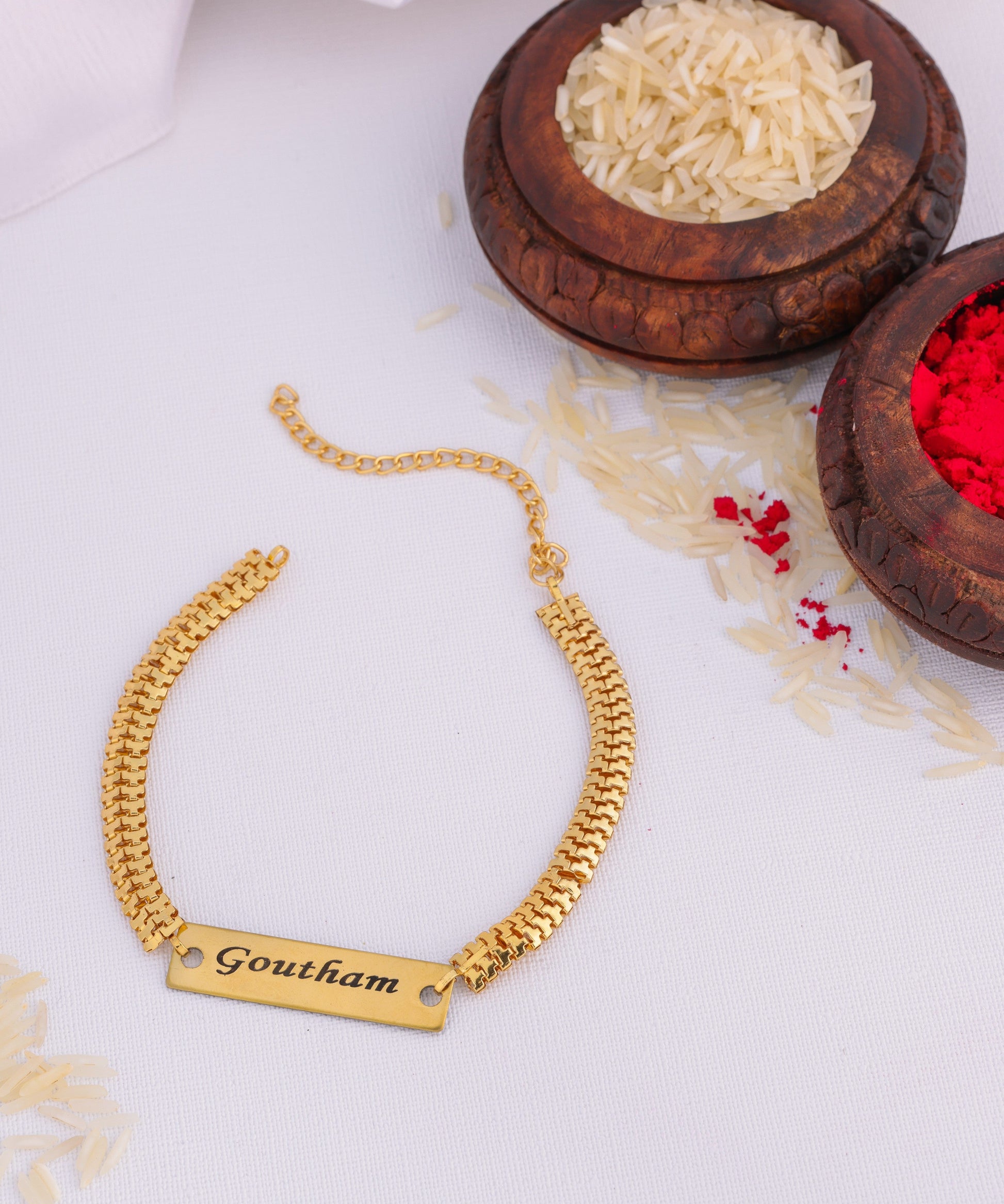 Customized Rakhi With Broad Chain