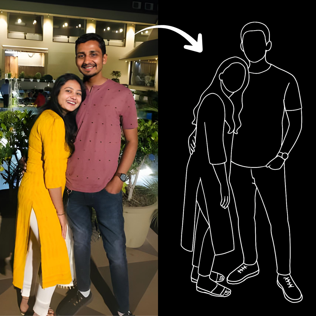 Line Art Photo Wallet Card